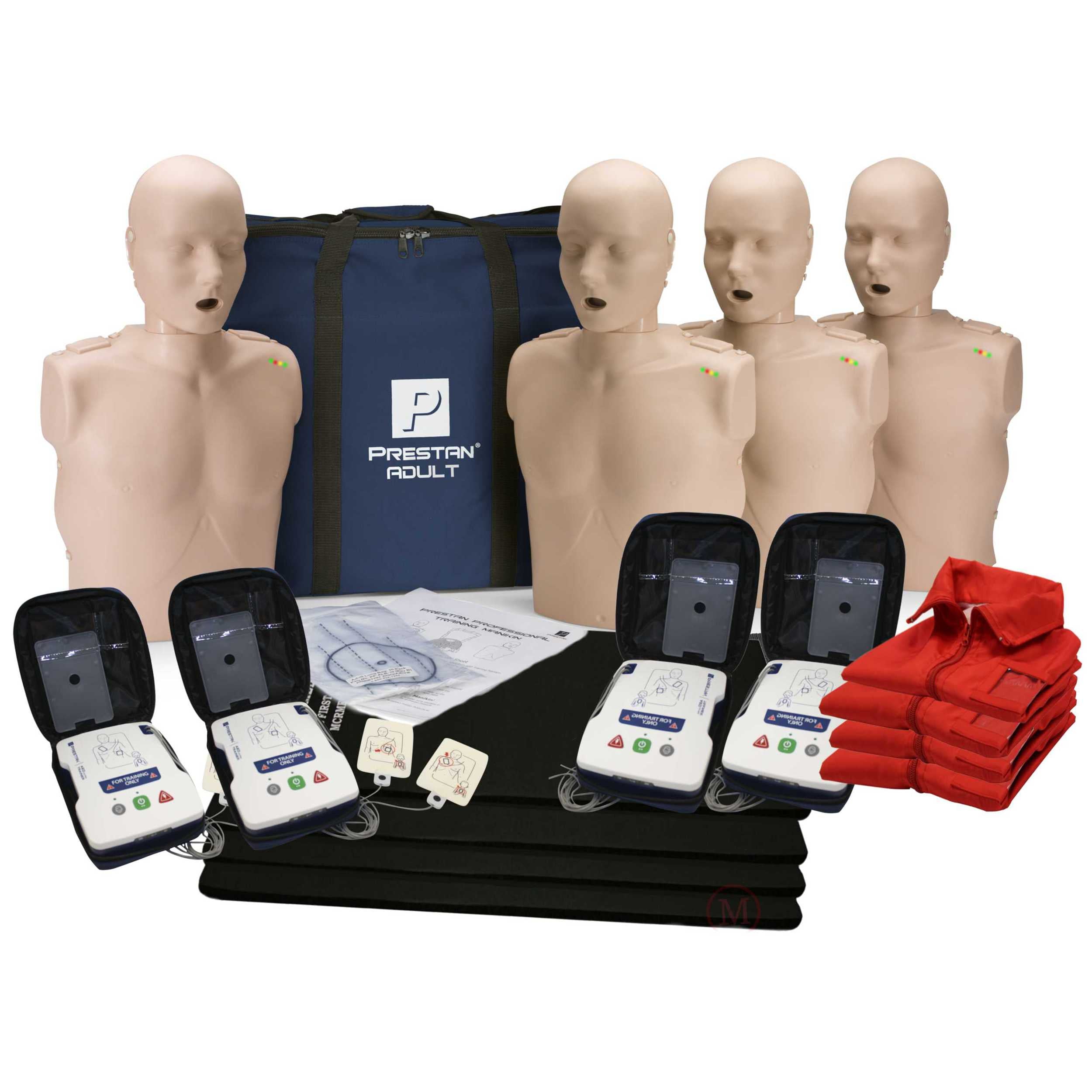 CPR Adult Manikin 4-Pack w. Feedback, AED UltraTrainers