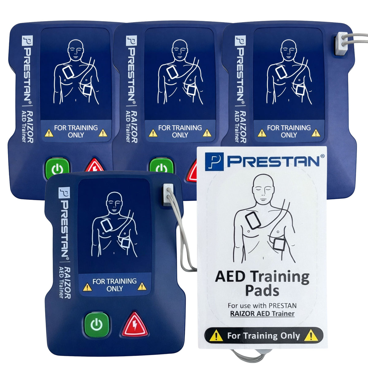 PRESTAN AED Trainer-Raizor-4 pack, units with cord and pad