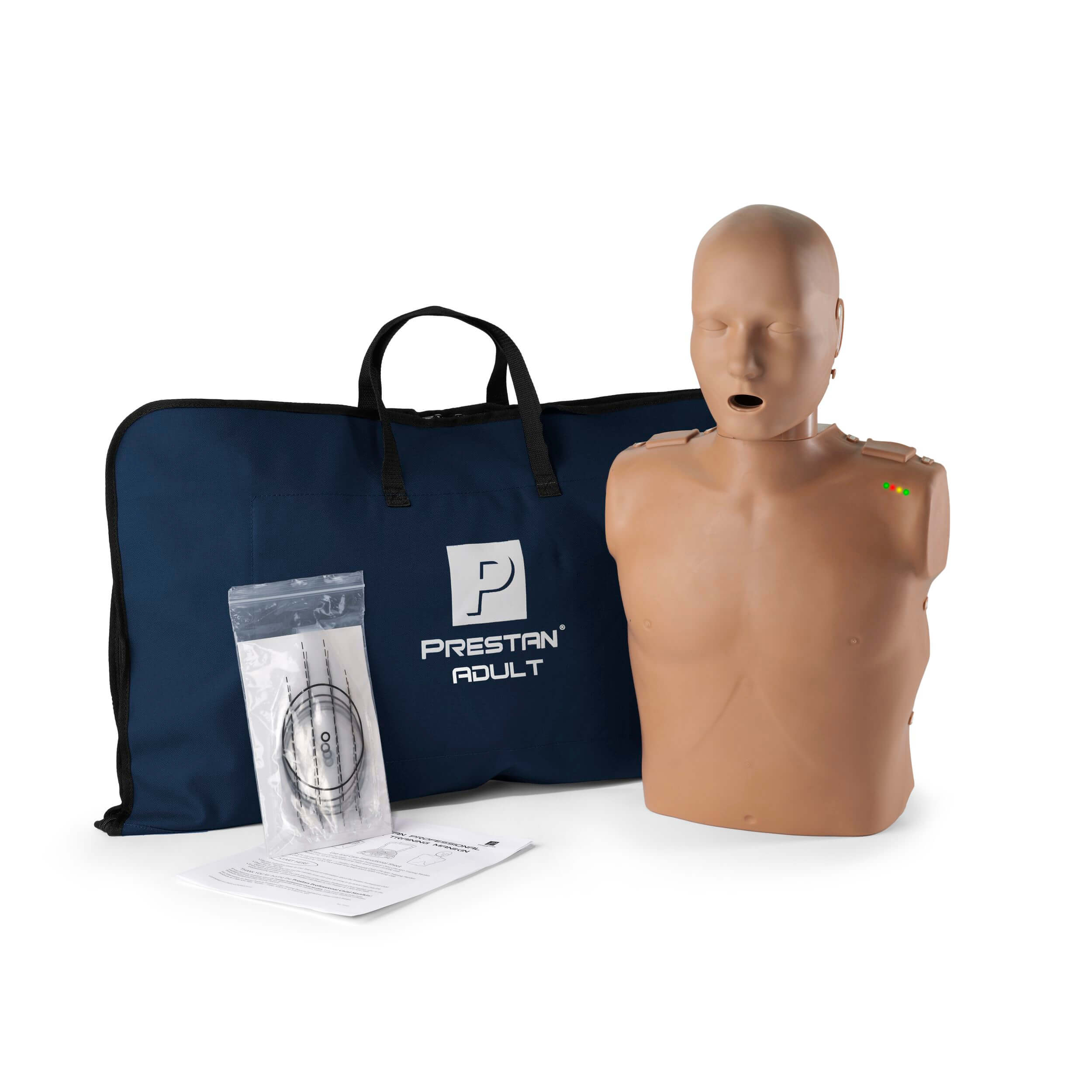 CPR Training Kit w. Adult Manikin WITH Feedback & AED Practi-Trainer Essentials, DARK TONE