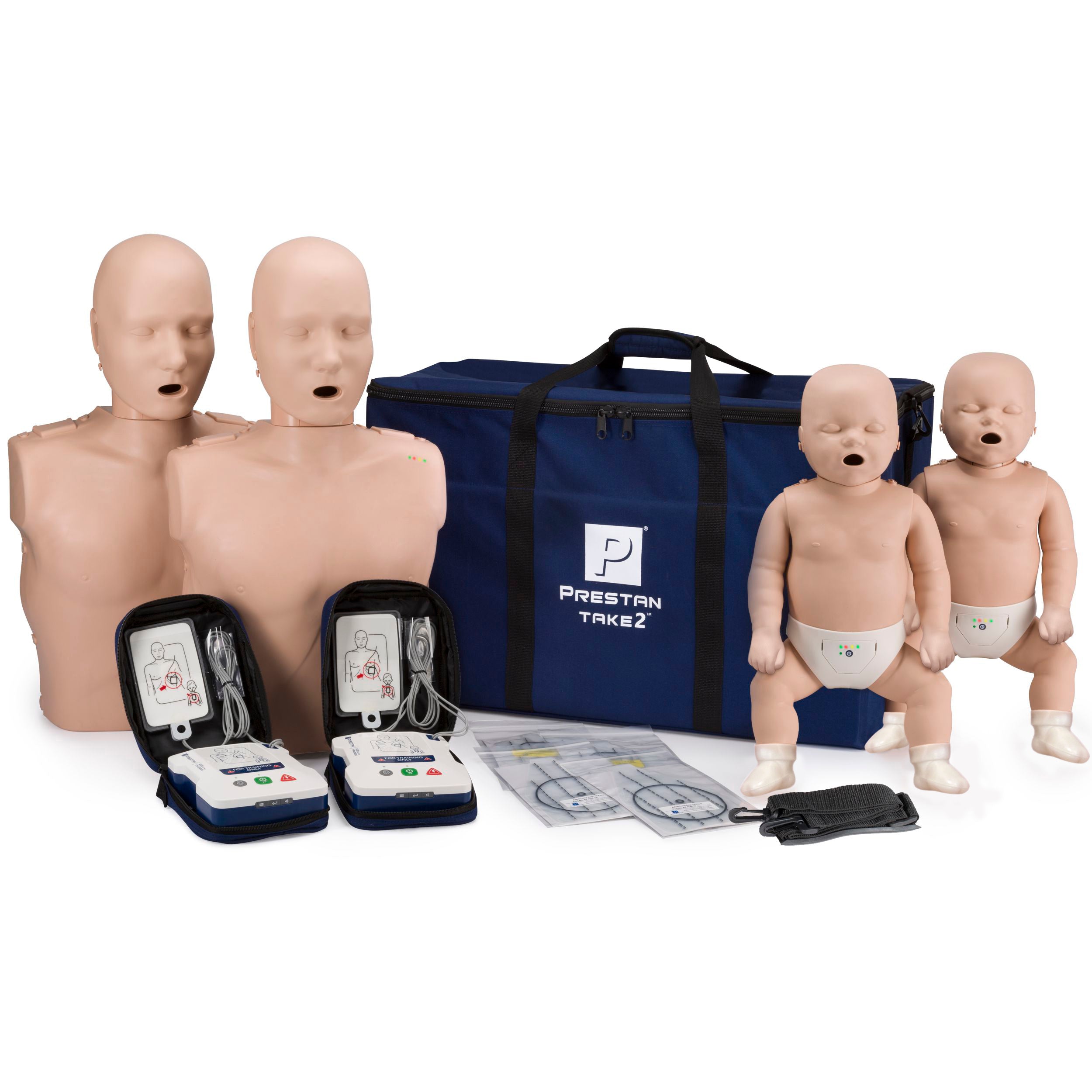 Prestan Take2 CPR Manikin & AED Trainer Kit (2-Adult, 2-Infant, & 2-AED UltraTrainers)