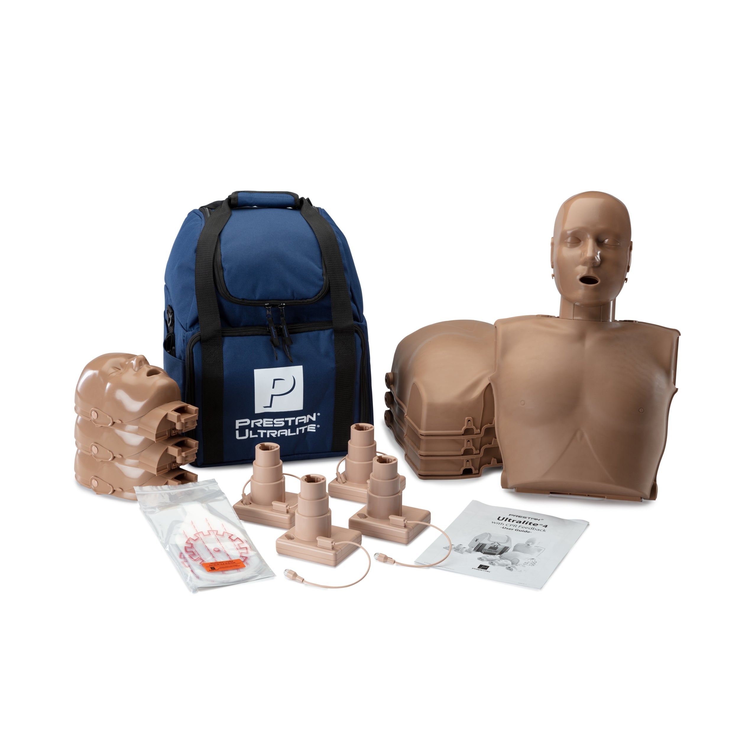 PRESTAN Ultralite CPR Manikin 4-Pack, Dark Tone Adult WITH Feedback