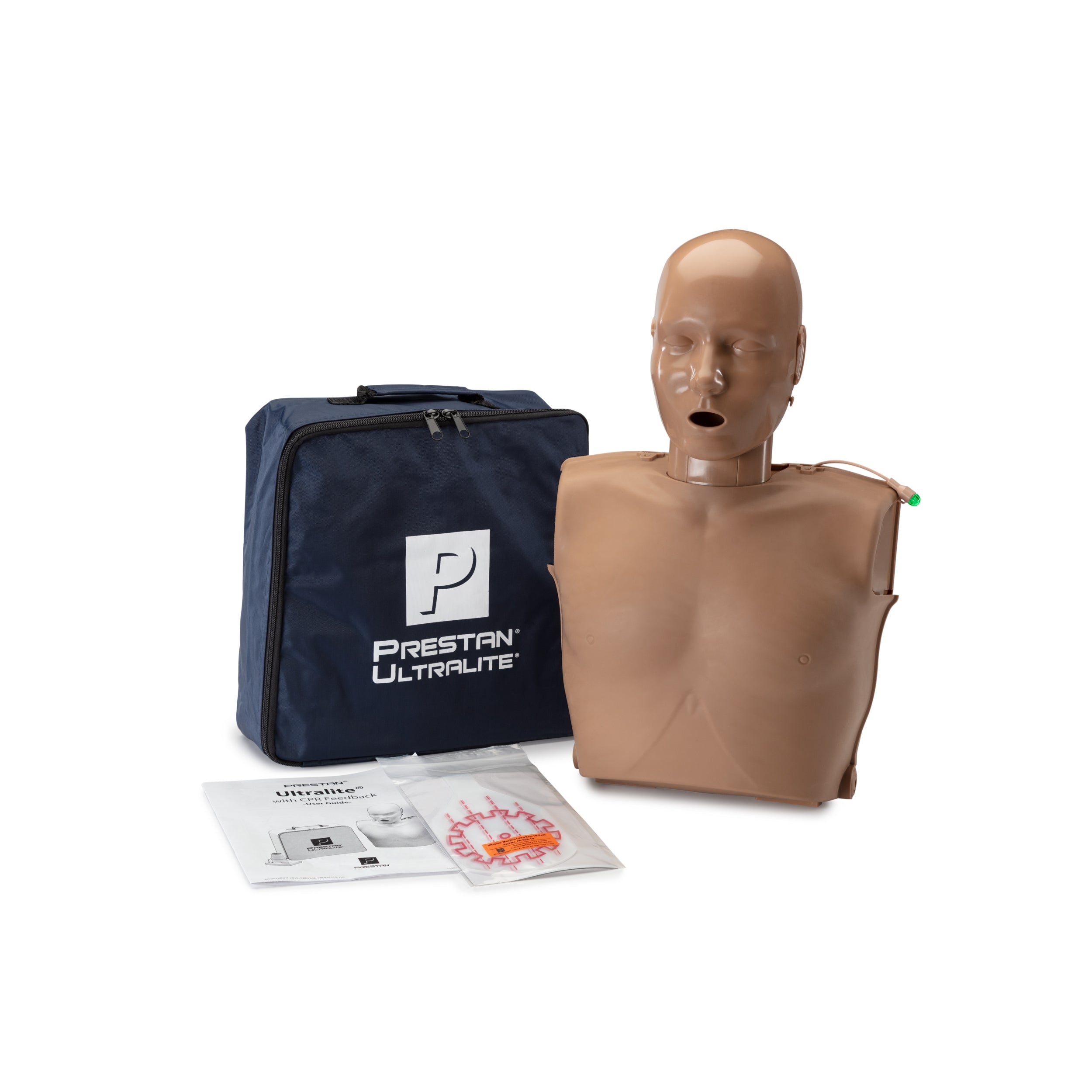 Single Prestan Ultralite CPR Manikins, Dark Tone Adult, w/Feedback
