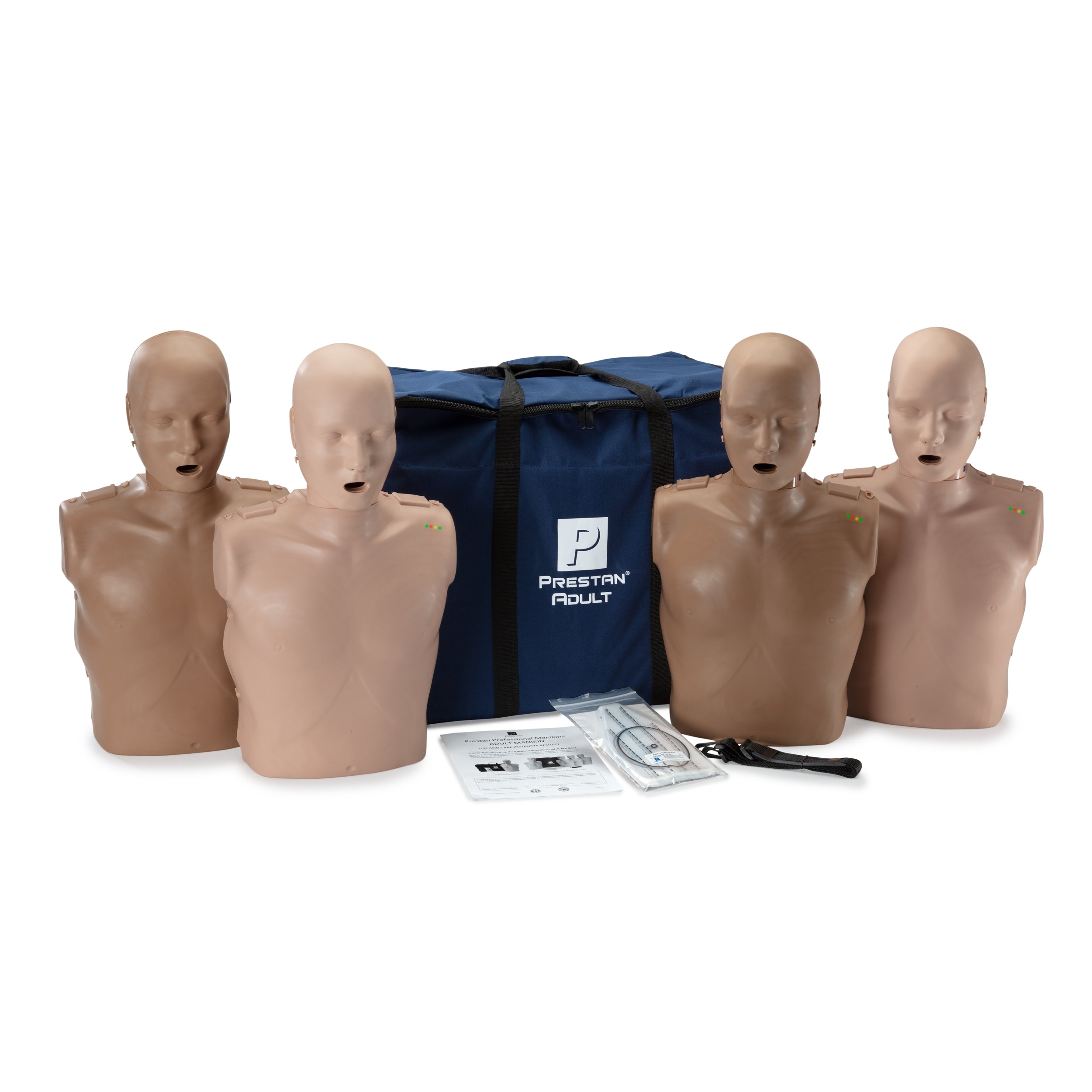 CPR Manikin Diversity Kit, 4-Pack Adult and 4-Pack Infant w. Feedback, AED UltraTrainers, Carry Bag