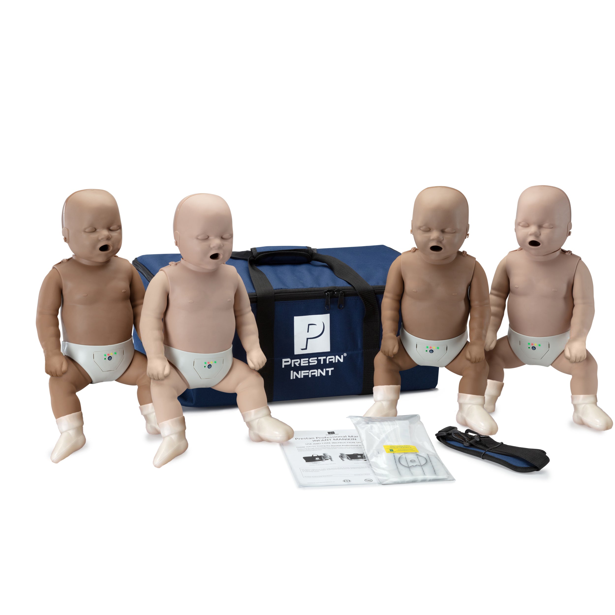 CPR Manikin Diversity Kit, 4-Pack Adult and 4-Pack Infant w. Feedback, AED UltraTrainers