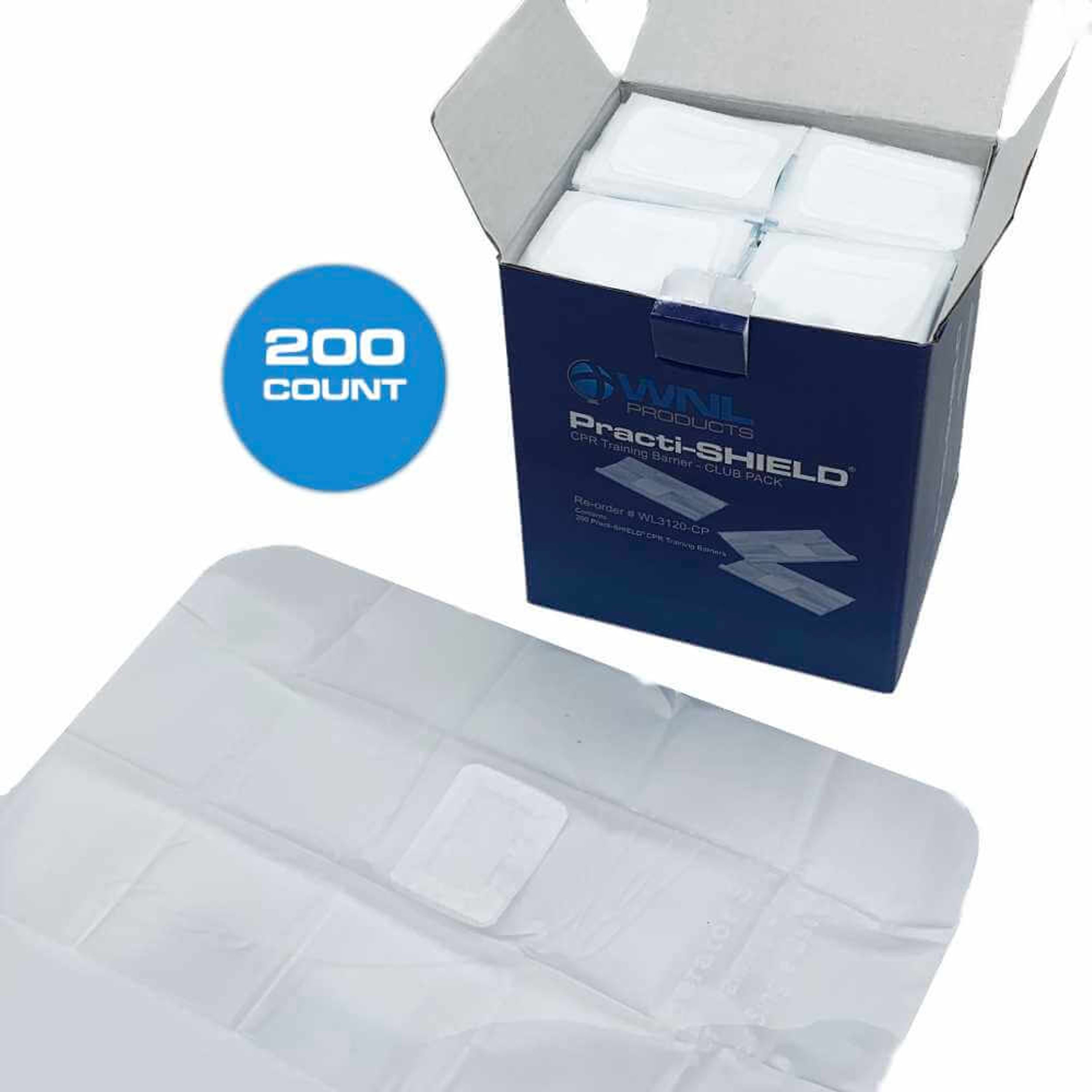 Box of 200 CPR Practi-Shields, WNL