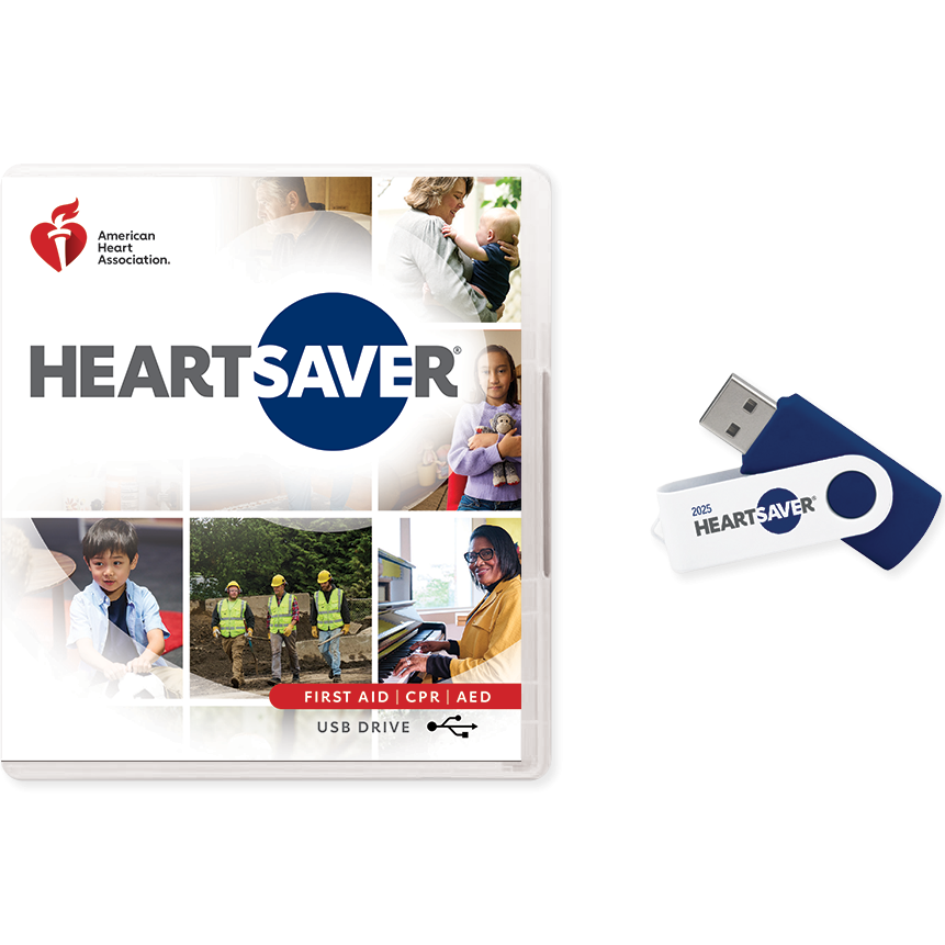 Heartsaver® First Aid CPR AED Course Videos on USB Drive, 2025