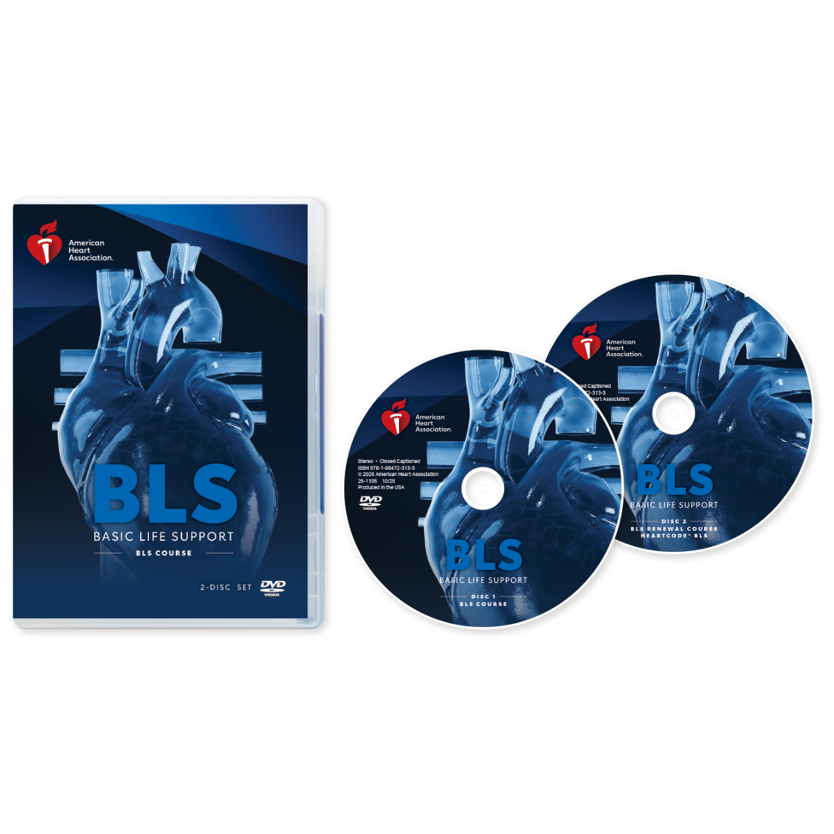 BLS Instructor DVD Set With Renewal, American Heart Association, 2025