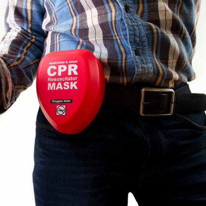 CPR Rescue Mask, Adult/Child, Hard Case with Belt Clip, WNL