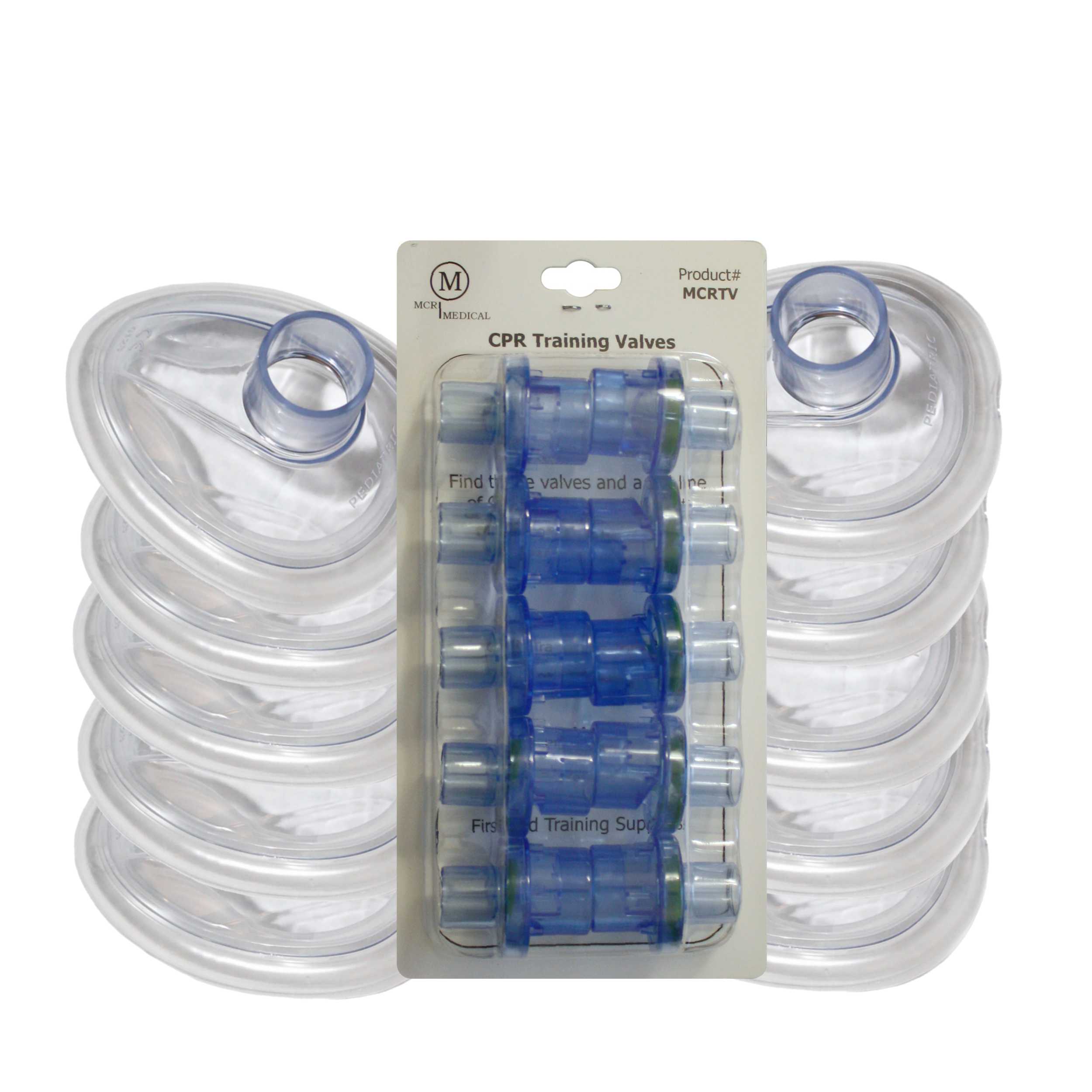 Pack of 10 INFANT Training CPR Masks with FREE Valves, MCR Medical