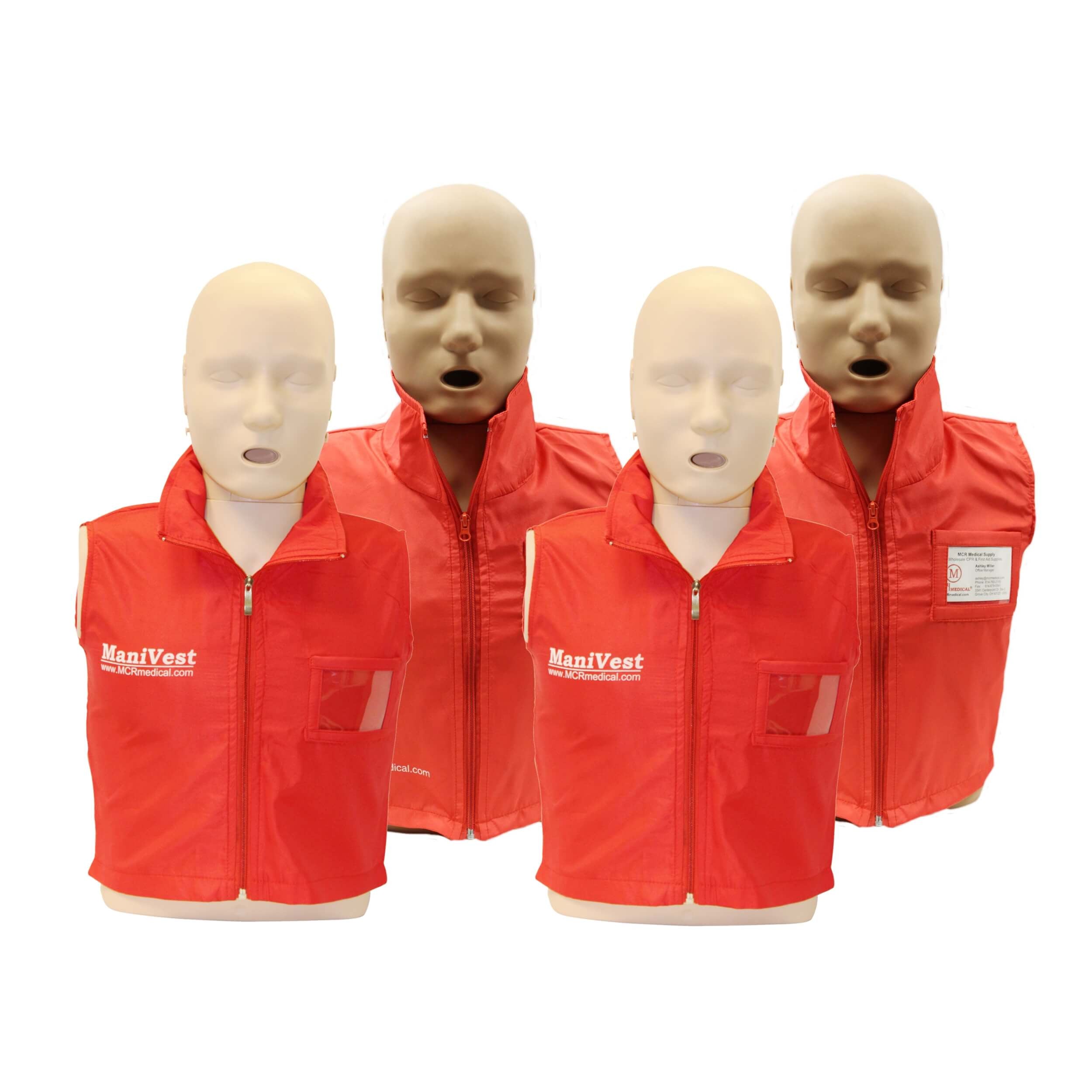 Diversity CPR Adult Manikin 4-Pack w. Feedback, AED UltraTrainers