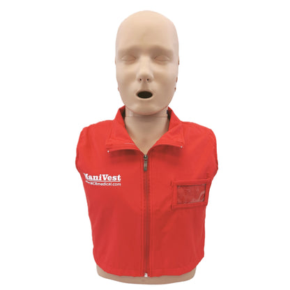 MCR CPR Training Kit: One PRESTAN Professional Adult Manikin, One AED Raizor Trainer, & Accessories (Medium Tone)