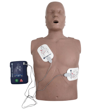 PRESTAN AED Trainer- Raizor-demonstration with pads on adult manikin 