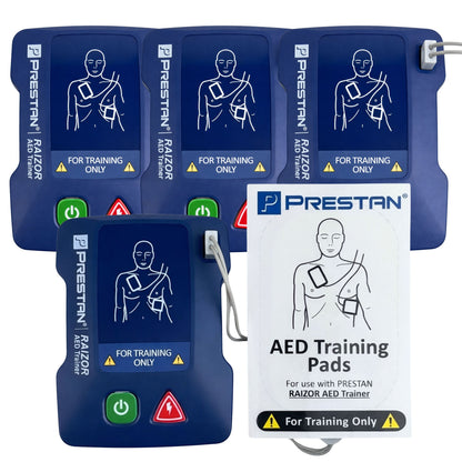 PRESTAN AED Trainer-Raizor-4 pack, units with cord and pad