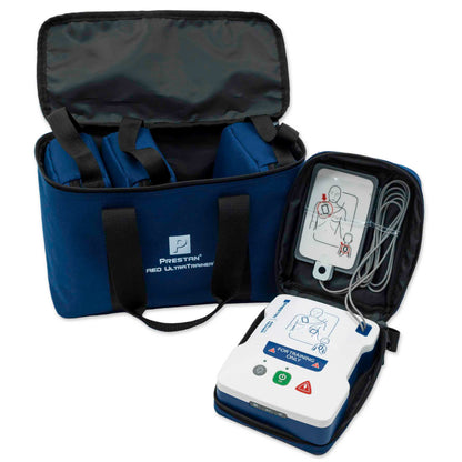CPR Adult Manikin 4-Pack w. Feedback, AED UltraTrainers, Carry Bag w. Wheels