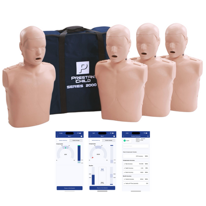 Series 2000 4-pack Child CPR Manikins with Advanced Feedback, MEDIUM TONE, PRESTAN