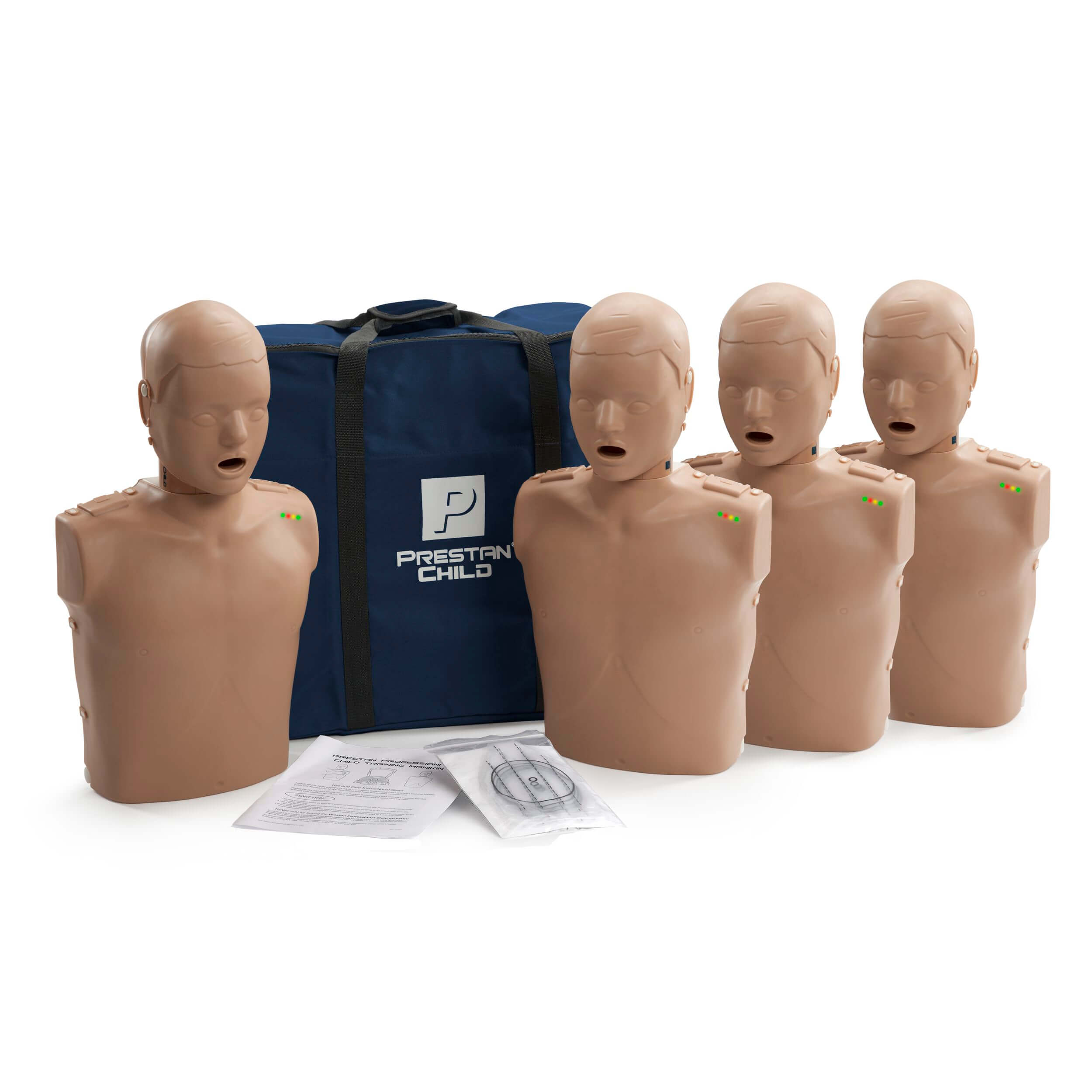 4-Pack Child CPR Manikin WITH Feedback, DARK TONE, Prestan # PP-CM-400M-DS
