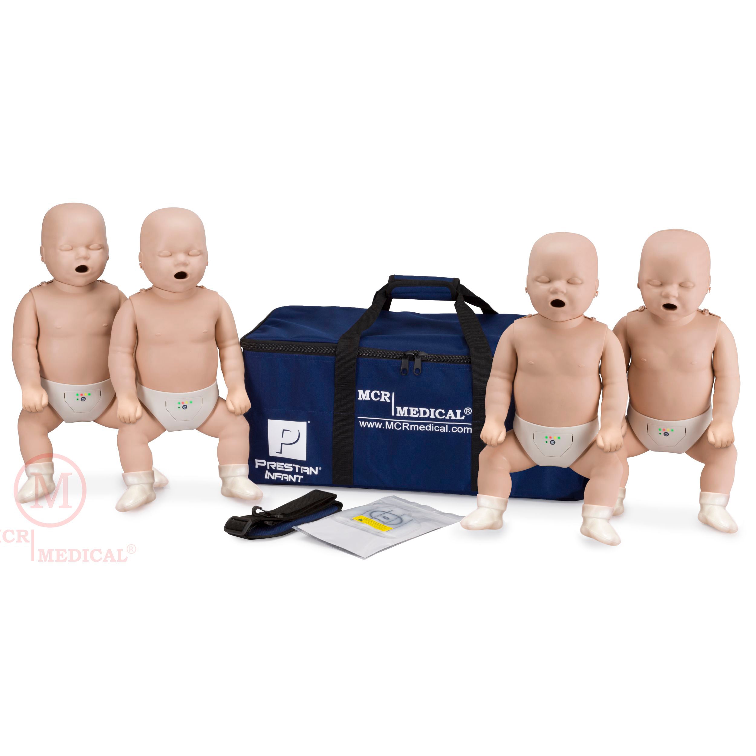 4-Pack Infant CPR Manikin WITH Feedback, MEDIUM TONE, Prestan # PP-IM-400M-MS