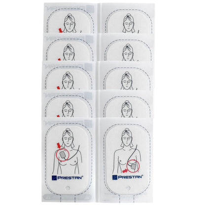 PRESTAN AED Trainer-Raizor-5 pack replacement pads open package