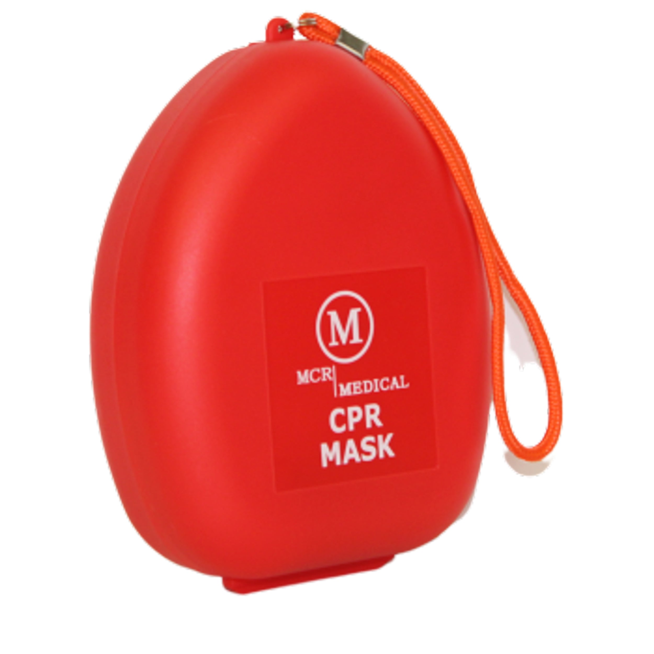 CPR Rescue Mask, Adult/Child, Hard Case w Wrist Strap, MCR
