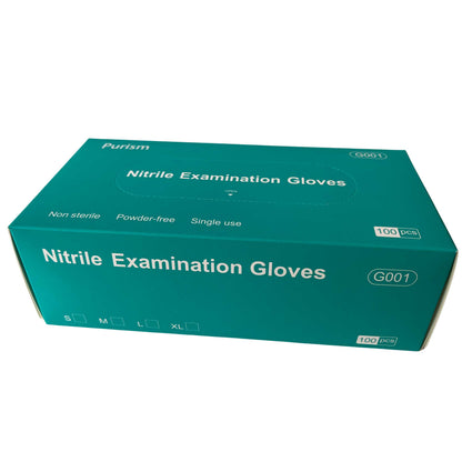Case of NITRILE Powder Free Exam Gloves, LARGE, Purism